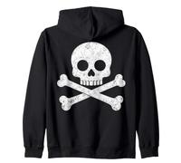 Skull Crossbones Halloween Skeleton Jolly Roger Boys Girls Sweat à Capuche