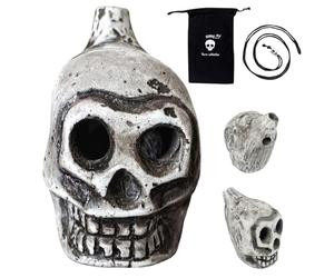 Skull Death Whistle - Spooky Loud Screaming Sound Instrument, Ancient Inspired Ritual Tool | cris humains avec échos de tonnerre pour les fournitures de performance du festival, di
