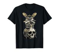 Skull Drum Set Rock Drummer Heavy Metal Music T-Shirt