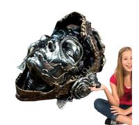 Skull Fridge Magnets, Vintage Resin, Magnetic Skeleton Decor, 2,95 x 1,57 x 1,38 Inches Gothic Aesthetic, Strong Hold, Ideal for Locker, Kitchen, Shelf, Desk, Halloween Display