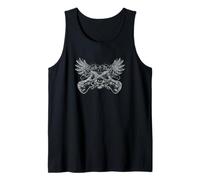 Skull Guitars Wings | Blason du Style Rock Classique Vintage Débardeur