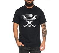 Skull Hat Zoro One Manga T-Shirt Luffy pour Homme Anime Piece, Farbe2:Noir, Größe2:XXX-Large
