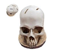 Skull Holder Couteau - Horreur Storage Knives Rack | Lames squelette gothique debout | Bloc de rangement de couteau crâne pour la maison résine ornementale rangement de cuisine étagère principale pour