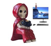 Skull Incense Burner | Resin, Gothic Punk Style, 2.4 inch | Stick Incense Holder & Decor | Ornament for Living Room, Bedroom, Office, Home Decor