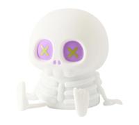 Skull Night Lights, USB Rechargeable Cute Nightlight, Decorative Bedside Table Lamp For Halloween Party Indoor Home Bedroom Dorm Apartment Table Shelf Nightstand Ambient Lighting Decoration Use
