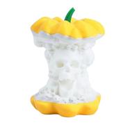 Skull Pumpkin Lamp, Spooky Halloween Light for Creepy Ambiance, Festive Tabletop Decoration with Glowing Design, Scary Ornament for Home, Garden, Porch, Indoor and Outdoor Party, 2.75x3.78 Inches
