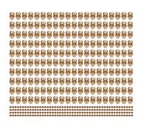 Skull Rivets 200 Sets | Zinc Alloy Gothic Studs for DIY Shoes/Clothing/Bags | Electroplated Accessories 7x5mm with Screws (Gold)