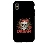 Skull Rose VIT Son rêve Coque pour iPhone X/XS