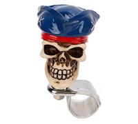 Skull Shape Steering Wheel Spinner, 3cm Diameter Resin Turn Knob Booster for Cars Trucks Tractors Boats, Metal and Resin Construction with Easy Grip Design, Fashionable Skull Decor