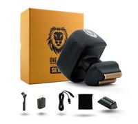 Skull Shaver One Lion Silver Pro Rasoir Visage Homme - Rasoir Électrique à Double Grille Décalée - Argent