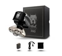 Skull Shaver Pitbull Gold Pro - Rasoir Tête et Visage - Sans Fil, Utilisation Humide et Sèche, Résistant à l’Eau, Format Voyage - Lame Forte 4 Head