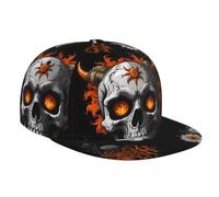 Skull Sheep Daisy Chapeau de soleil sportif, décontracté pour tous les jours, casquette de baseball réglable, convient pour les voyages et le quotidien, noir