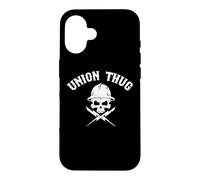 Skull Skilled Labor Day Linemans Electrician Pro Union Thug Coque pour iPhone 16