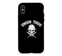 Skull Skilled Labor Day Linemans Electrician Pro Union Thug Coque pour iPhone X/XS