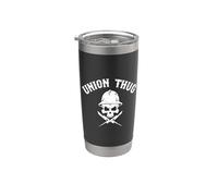 Skull Skilled Labor Day Linemans Electrician Pro Union Thug Gobelet isotherme en acier inoxydable double paroi