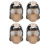 Skull Style Universal Car Tire Valve Capes Copper ABS Coper Cover pour Les camions SUVS (Noir)