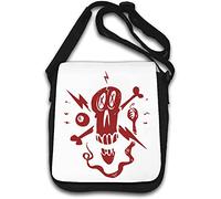 Skull Vs Snake Lighting Bolts Sac à bandoulière Blanc
