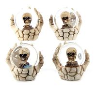 Skull Waterball Snow Globe in Skeleton Hand