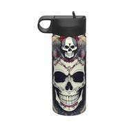 Skull Yoga Bouilloire isotherme en acier inoxydable pour sports d'extérieur et usage domestique 532 ml