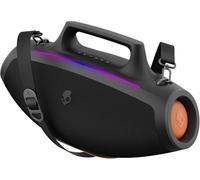 Skullcandy Barrel Wireless Enceinte Boombox Bluetooth Portable, Résistance à l’Eau IPX5, 12 Heures d’Autonomie, Son Stéréo True Wireless avec Jeu de Lumières LED et Sangle de Transport - Noir