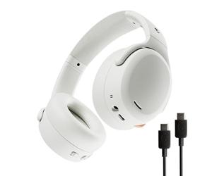 Skullcandy Crusher ANC 2 Casque Circum-Auriculaire Bluetooth sans Fil, Câble USB-C Supplémentaire, Basses Multisensorielles, Suppression Active du Bruit, 60 Heures d’Autonomie - Blanc