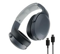 Skullcandy Crusher Evo Casque sans Fil Bluetooth, Câble de Recharge USB-C Supplémentaire, Basses Multisensorielles, Circum-Auriculaire, Isolation du Bruit, 40 Heures d'Autonomie - Gris