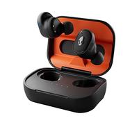 Skullcandy Grind Fuel Écouteurs Intra-Auriculaires sans Fil avec Recharge sans Fil, Autonomie 40 h, Skull-IQ, Compatible Alexa, Microphone, Compatible Bluetooth - Noir/Orange
