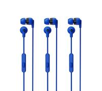 Skullcandy Ink'd+ Lot de 3 écouteurs filaires avec prise de 3,5 mm, isolation phonique, microphone intégré pour appels et contrôle de piste, tailles de gel auriculaire incluses pour un ajustement