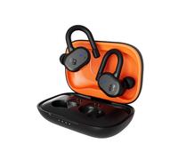 Skullcandy Push Active Écouteurs Intra-Auriculaires sans Fil, Autonomie 43 h, Skull-IQ, Compatibles Alexa, Microphone, Compatibles iPhone + Android + Appareils Bluetooth - Noir/Orange