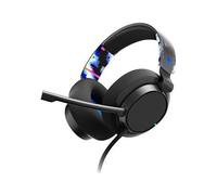 Skullcandy SLYR Pro Casque de Gaming Multiplateforme Supra-Auriculaire Filaire, Perception Sonore Optimisée, Microphone IA, Compatible Xbox + PlayStation + PC - Bleu