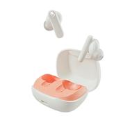 Skullcandy Smokin' Buds Écouteurs Intra-Auriculaires sans Fil, Autonomie 20 h, Plastiques 50% Renouvelables, Microphone, Compatibles iPhone + Android + Appareils Bluetooth - Bone/Orange Glow