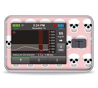 Skulls - Autocollant for Tandem t:Slim X2 Insulin Pump Couleur Rosa