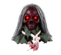Skulls Halloween Decor with Light - Up Eyes Animated Sound Activated