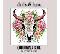 Skulls & Horns Colouring Book For Adults - 100 pictures to colour