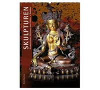 SKULPTUREN Hinduistische Göttinnen und Götter ¿ Buddhas (Wandkalender 2026 DIN A2 hoch), CALVENDO Monatskalender: Wandkalender mit hinduistischen und buddhistischen Skulpturen