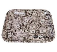 Skunk Marque Métal Plateau - Cash/monnaie/Dollar/$ Motif - Dimensions :-Medium Taille : 340 mm, 275 mm L, 30 mm P