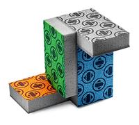 SKURA STYLE S Ensemble d'éponges - Éponges de Nettoyage Modernes et sans Odeur avec Tampon à récurer Non abrasif pour la Vaisselle et Plus Encore Orange, Bleu, Vert, Gris 4 éponges