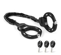 SKUTZTEK Antivol Trotinette Electrique, Cadenas Trotinette Electrique Renforcé avec Clés, Antivol Sécurisé pour Scooter, Vélo et Trottinette Électrique (Noir réfléchissant)