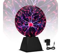 SKUTZTEK Boule Plasma Magique 8 Pouces, Sphère Lumineuse à Effets Foudre avec Activation Tactile et Sensible au Son, Idéal comme Décoration d'Intérieur, Outil Éducatif pour Enfants et Cadeau de Noël
