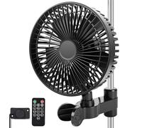 SKUTZTEK Ventilateur Oscillant de Culture 10W avec Clip, Moteur EC à Vitesse Variable Continu (2100 TR/Min), IP44 - pour Tentes et Chambres de Culture - Refroidissement Intérieur