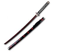 SKUURTFR Wooden Roronoa Zoro Sword Overall 41 inch Japanese Ninja Katana Samurai Sword Anime Original Texture for ONE PIECE Anime Lovers, Cosplay Props Toys, Shusui D