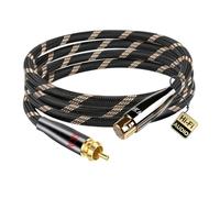 SKW Audiophile Câble en cuivre haute pureté RCA mâle vers XLR femelle, Haute Qualité, Tissage en nylon, OD:8.0mm- 3 mètre