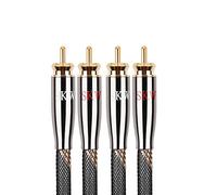 SKW Audiophiles Audio Câble RCA, Cuivre de haute pureté 2RCA Mâle vers 2RCA Mâle Câble pour CD,décodeur,DSP, amplificateur - 1.5M