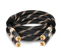 SKW Audiophiles Câble audio 2RCA vers 2RCA mâle avec prise autobloquante, câble RCA compatible pour CD, amplificateur, haut-parleur - 1.5 m