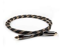 SKW Câble Audio numérique Optique, Fibre Optique Toslink Mâle à Mâle, Câble Optique plaqué Or (S/PDIF) - Connecteur en métal et Cache en Nylon tressé.-3meter