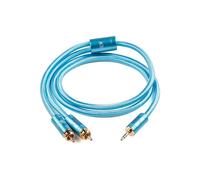 SKW Câble audio pour audiophiles - Câble Y-Splitter avec connecteur jack 3,5 mm et 2 prises RCA (Cinch), câble audio stéréo (2m)