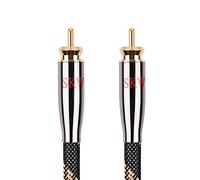 SKW Câble coaxial numérique RCA, Cuivre haute pureté Câble RCA mâle vers mâle Dispose de Plusieurs blindages pour Home Cinema 5.1, Amplificateur, Soundbar - 1M