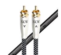 SKW Câble coaxial numérique RCA de haute qualité, câble coaxial RCA vers RCA S/PDIF en cuivre et argent pour CD, enceintes, récepteurs AV, amplificateurs, subwoofers - 1.5M