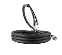 SKW Câble de haut-parleur de 5M avec fiche banane, OFC - tressé en nylon - pour home cinéma, amplificateurs (1 pcs/set)