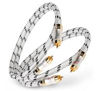SKW Flagship Series Câble audio RCA, cuivre de haute pureté avec placage argenté 2RCA vers 2RCA avec diamètre extérieur de 10 mm Câble compatible RCA pour CD, amplificateur, décodeur - 1M（ 2PCS / Kit